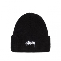 Stüssy Stock Cuff Beanie Black