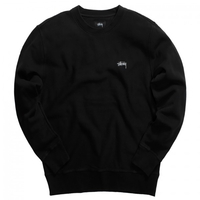 Stüssy Stock Logo Crew Black