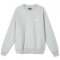 Stüssy Stock Logo Crew Heather Grey