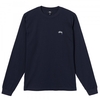 Stüssy Stock Logo Ls Crew Navy