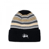 Stüssy Striped Cuff Beanie Black