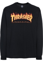 Thrasher Flame Logo Longsleeve Black