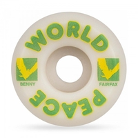 Wayward Pro Funnel Benny Fairfax Skateboard Wheels - White/Green 54mm