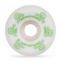 Wayward Pro Funnel Casper Brooker Skateboard Wheels - White/Green 53mm