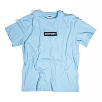 ZUPPORT Bar Logo Oversized Tee Acid Blue