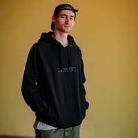 ZUPPORT stitched Tag Logo Hoody black