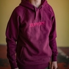 ZUPPORT stitched Tag Logo Hoody bordeaux