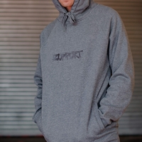 ZUPPORT stitched Tag Logo Hoody dark grey