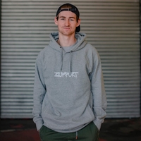 ZUPPORT stitched Tag Logo Hoody heather grey