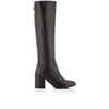 Block Heel Boots Caterina Leather Black