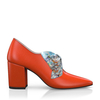 Block Heel Pointed Toe Schuhe 14441