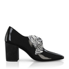 Block Heel Pointed Toe Schuhe 14450