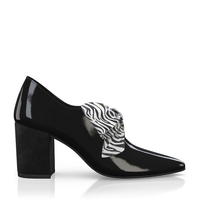 Block Heel Pointed Toe Schuhe 14450