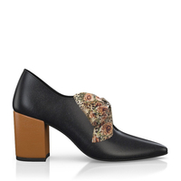 Block Heel Pointed Toe Schuhe 14459