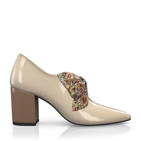 Block Heel Pointed Toe Schuhe 14462