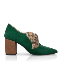 Block Heel Pointed Toe Schuhe 14465