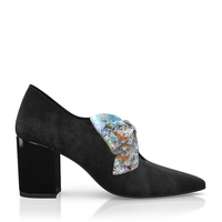 Block Heel Pointed Toe Schuhe 14468