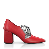Block Heel Pointed Toe Schuhe 14906
