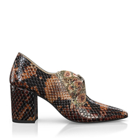 Block Heel Pointed Toe Schuhe 15157