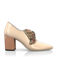 Block Heel Pointed Toe Schuhe 16446