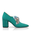 Block Heel Pointed Toe Schuhe 16467