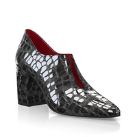 Block Heel Pointed Toe Schuhe 28938