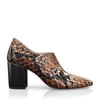 Block Heel Pointed Toe Schuhe 6503