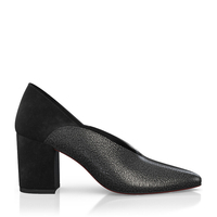 Block Heel Pointed Toe Schuhe 6506