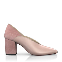 Block Heel Pointed Toe Schuhe 6510