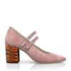 Block Heel Pointed Toe Schuhe 6514