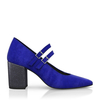 Block Heel Pointed Toe Schuhe 6516