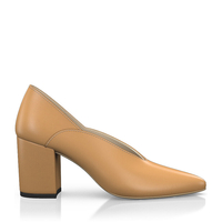 Block Heel Pointed Toe Schuhe 6531