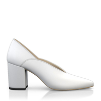 Block Heel Pointed Toe Schuhe 6534