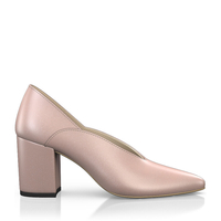 Block Heel Pointed Toe Schuhe 6535