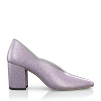 Block Heel Pointed Toe Schuhe 6537