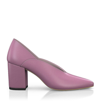 Block Heel Pointed Toe Schuhe 6545