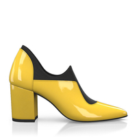 Block Heel Pointed Toe Schuhe 6547