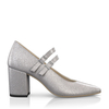 Block Heel Pointed Toe Schuhe 6553