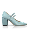 Block Heel Pointed Toe Schuhe 6556