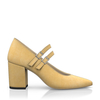 Block Heel Pointed Toe Schuhe 6557