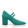 Block Heel Pointed Toe Schuhe 6559