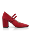 Block Heel Pointed Toe Schuhe 6560