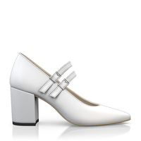 Block Heel Pointed Toe Schuhe 6562