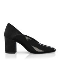 Block Heel Pointed Toe Schuhe 6685