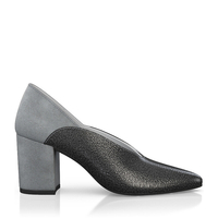 Block Heel Pointed Toe Schuhe 6686