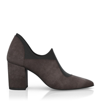 Block Heel Pointed Toe Schuhe 7298