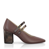 Block Heel Pointed Toe Schuhe 7299