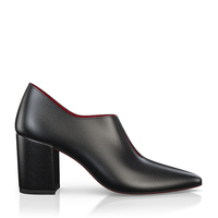 Block Heel Pointed Toe Schuhe 7305