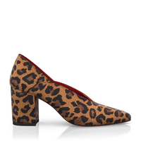 Block Heel Pointed Toe Schuhe 7306