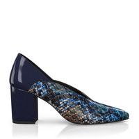 Block Heel Pointed Toe Schuhe 7313